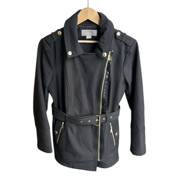 Michael Michael Kors Black 3/4 Trench Coat Jacket Women’s size S - Picture 3 of 15